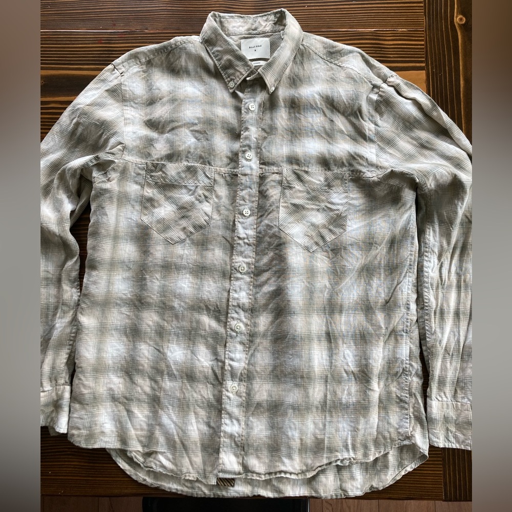 Billy Reid Plaid Linen